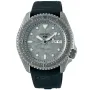 Seiko 5 Sports Automatic SRPE79k1 klokke med Grå urskive og en urkasse med 43 mm i diameter og en Gummireim i Svart