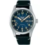 Seiko 5 Sports Automatic SRPG39K1 klokke med Blå urskive og en urkasse med 40 mm i diameter og en Skinnreim i Svart