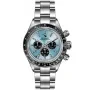 OceanX Speed Racer II Chronograph SRS233 klokke med Isblå urskive og en urkasse med 41 mm i diameter og en Lenke i Sølv
