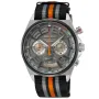 Seiko SSB403P1 klokke med Grå urskive og en urkasse med 41 mm i diameter og en Natoreim i Grå, Oransje, Svart