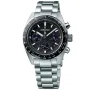 Seiko Prospex Speedtimer Solar SSC819P1 klokke med Svart urskive og en urkasse med 39 mm i diameter og en Lenke i Sølv