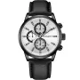Studsgaard Chronograph S0042 klokke med Hvit urskive og en urkasse med 42 mm i diameter og en Skinnreim i Svart