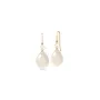Julie Sandlau Elina White moonstone Øredobber Gullforgylt sølv YG14-HKS829WHPLWHMN