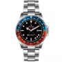 OceanX Sharkmaster GMT II SMS-GMT-213 klokke med Svart urskive og en urkasse med 42 mm i diameter og en Lenke i Sølv