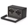 Wolf Cub Double Watch Winder 2 klokke Svart Kunstskinn 461203