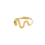 Pilgrim LULU wavy stack Ring Forgylt messing 632532004