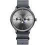 Bonvier Moonphase BV009 klokke for Herre med Grå skive, 40 mm i diameter og med Grå Natoreim klokkereim