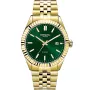 Dissing D1296 klokke med Grønn urskive og en urkasse med 41 mm i diameter og en Lenke i Gull