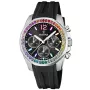 Festina Rainbow F20610/3 klokke med Svart urskive og en urkasse med 38 mm i diameter og en Gummireim i Svart