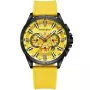 Kensington Master K0053 klokke for Herre med Gul skive, 48 mm i diameter og med Gul Silikonreim klokkereim