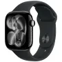 Apple Watch Series 11 GPS 42mm Jet Black Aluminium Black Sport Band M/L MEQU4
