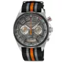 Seiko SSB403P1 klokke med Grå urskive og en urkasse med 41 mm i diameter og en Natoreim i Svart, Grå, Oransje