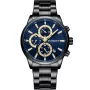 Studsgaard Chronograph S0025 klokke for Herre med Blå skive, 42 mm i diameter og med Svart Lenke klokkereim