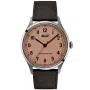 Tissot Herritage 1938 Automatic T1424641633200 klokke med Rosa urskive og en urkasse med 39 mm i diameter og en Skinnreim i Brun