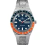 Timex Reissue TW2U61100 klokke med Blå urskive og en urkasse med 38 mm i diameter og en Lenke i Sølv