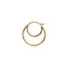 STINE A Jewelry Double Creol Øredobbe Single Gullforgylt sølv 1136-02-S