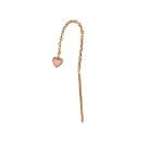 STINE A Jewelry Dangling Love Heart Øredobbe Single Gullforgylt sølv 1364-02-Light Pink