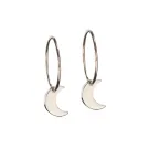 Blomdahl Pendant Moon Øredobber Titanium 15-1252-7500