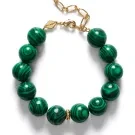 ANNI LU Malachite Armbånd Forgylt messing 262-10-11