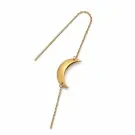 Jane Kønig Big Half Moon NO. 2 Chain Earrring Øredobbe Single Gullforgylt Rustfritt Stål BHME-AW26-SS-G
