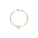 Jane Kønig Big Tied Heart Hoop Øredobbe Single Gullforgylt sølv BTHH-AW25-G