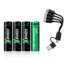Batteri Coast AA / LR06 Batteri 4 Stk. Oppladbar 100047534