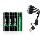 Batteri Coast AAA / LR03 Batteri 4 Stk. Oppladbar 100047535