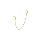 Jane Kønig Double Half Moon NO. 2 chain stud Øredobbe Single Gullforgylt Rustfritt Stål DHMC-AW26-SS-G