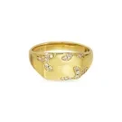 Jane Kønig Iced Signet Ring Gullforgylt sølv EBISR-XJK23-G