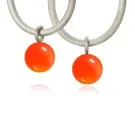 Dulong Globe Karneol 2x Anheng Sølv GLO2-F1112