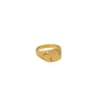 Jane Kønig Half Moon NO. 2 Signet Ring Ring Gullforgylt Rustfritt Stål HMSR-AW26-SS-G