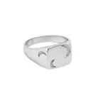 Jane Kønig Half Moon NO. 2 Signet Ring Ring Rustfritt Stål HMSR-AW26-SS-S