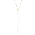 Jane Kønig Half Moon NO. 2 Tie Necklace Halskjede Gullforgylt Rustfritt Stål HMTN-AW26-SS-G