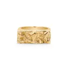 IX Studios Rustic Ring Gullforgylt sølv DMN0321GD