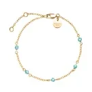 Rosefield 5 Stone Armbånd Gullforgylt Rustfritt Stål JBBSG-J814