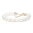 Gaura Natural Pearls Pearl Armbånd Gullforgylt sølv PYFARW685-B