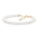 Gaura Natural Pearls Pearl Armbånd Gullforgylt sølv PYFORW555-B