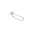 Jane Kønig Single Half Moon NO. 2 Chain Stud Øredobbe Single Rustfritt Stål SHMS-AW26-SS-S