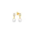 Gaura Natural Pearls Pearl Øredobber Gullforgylt sølv SK26110GYE