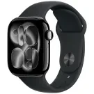Apple Watch Series 11 GPS 46mm Jet Black Aluminium Black Sport Band M/L MEUX4