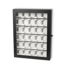 Ditur Premium Klokkeboks 30 klokker Svart Tre 0000252
