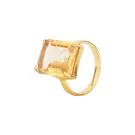 House of Vincent Candy Rock Yellow Citrine Ring Gullforgylt sølv VJ080-LRG-CI
